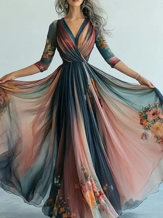 European And American Mesh Long Sleeve Dress Figure 1 - Shop at LoveMi