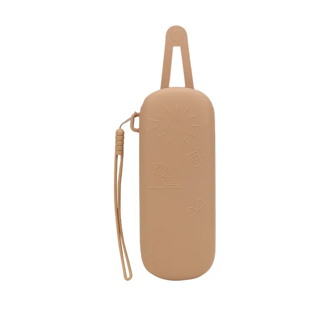 Silicone Glasses Storage Bag Makeup Brush Washing Supplies Brown - Shop at LoveMi