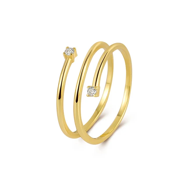 Women's Korean style Ins Special Interest Light Luxury Ring 925 Sterling Silver 18K Gold - Shop at LoveMi