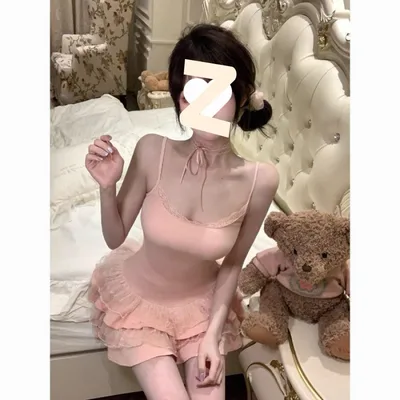 Summer Sweet Hot Girl Pure Desire Smock Top Strap Dress Two piece Suit Dress - Shop at LoveMi