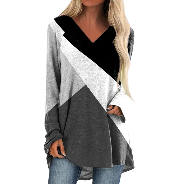 Quality Stitching Long Sleeve V neck Skirt G68Z718 - Shop at LoveMi