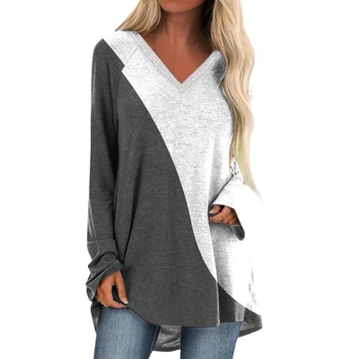 Quality Stitching Long Sleeve V neck Skirt G68Z727 - Shop at LoveMi