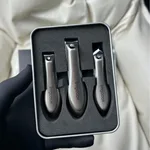 Anti-splash Nail Scissors Three-piece Daily Nail Clippers - Black