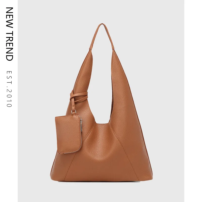 High grade Large Capacity Tote Bucket Bag Brown - Shop at LoveMi
