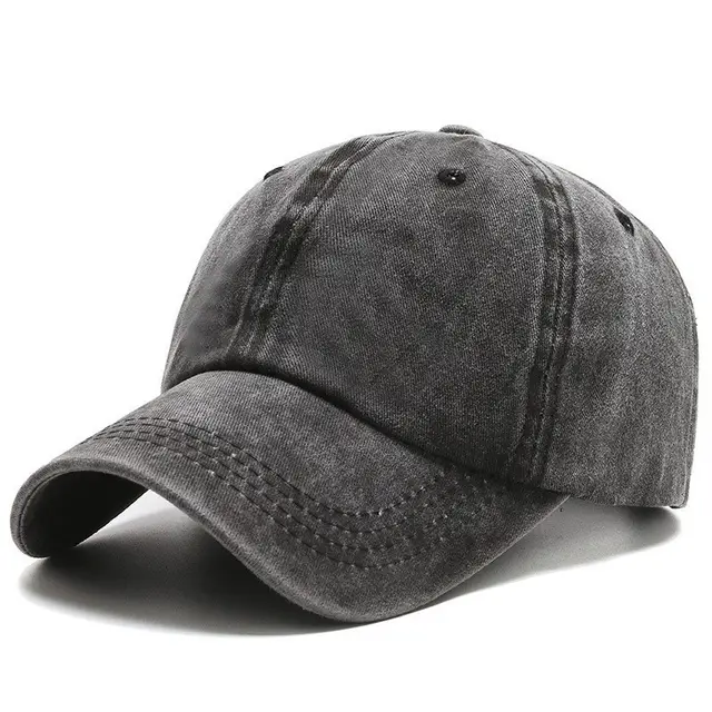 Classic Retro Washed Light Board Baseball Cap Simple All match Black - Shop at LoveMi