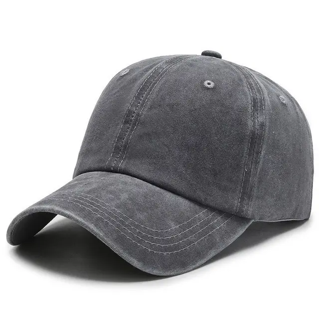 Classic Retro Washed Light Board Baseball Cap Simple All match Gray - Shop at LoveMi