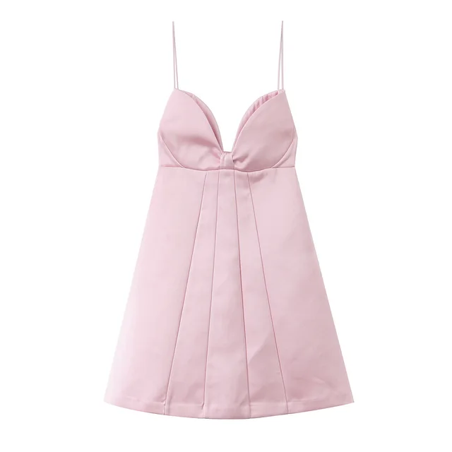 Fashion Bow Suspenders Dress Pink - Shop at LoveMi
