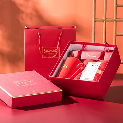 Gift Ceramic Cup Gift Box Activity Gift Red Gift Set - Shop at LoveMi