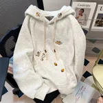 Idle Style Cute Anti-aging Coat Top - Gray