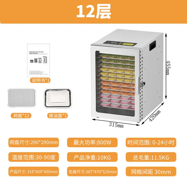Foodstuff Dryer Pet Snacks Fruit Dehydrator Dried Fish Chicken Breast Fruit Air Dryer Eu - Shop at LoveMi
