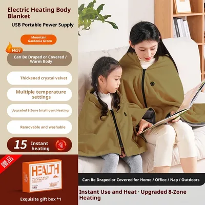 Warm Washable Lazy Warm Blanket Gift Gardenia Green - Shop at LoveMi