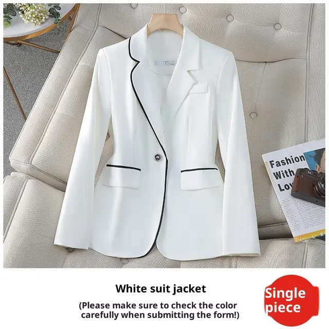 Light Luxury Slim Fit Fashion Elegant Coat White - Shop at LoveMi