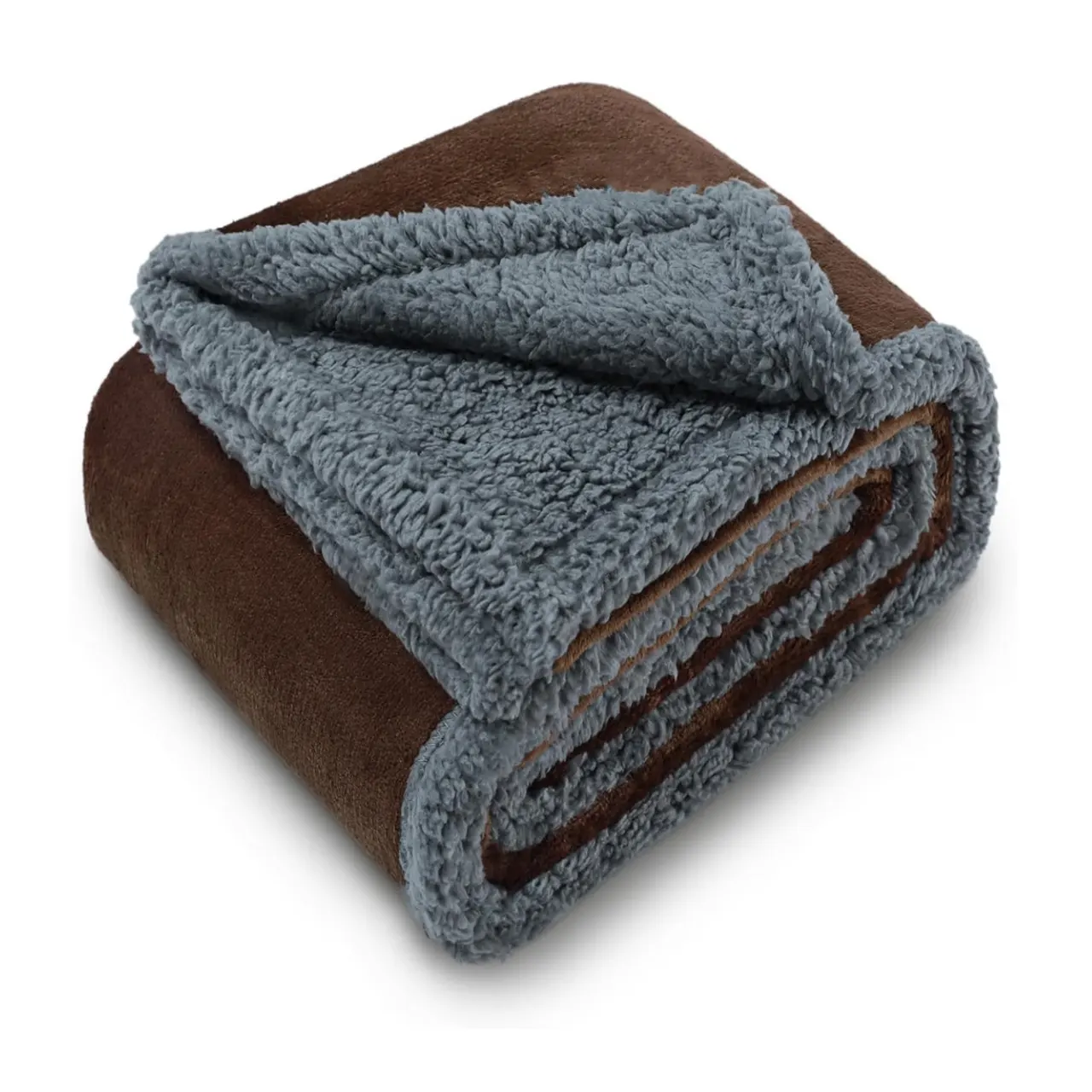 Pet Waterproof Blanket Four Seasons Flannel - Gray Coffee Color - View 1