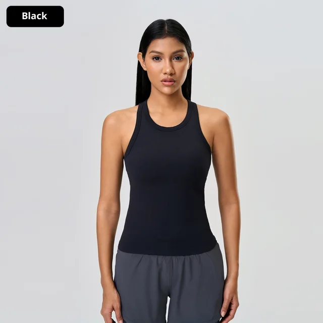 Spring And Summer New H shaped Beauty Back Sports Vest Women's Slim Fit With Chest Pad Black - Shop at LoveMi
