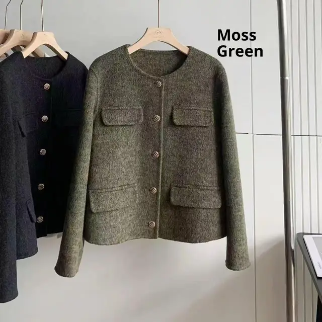 Casual All matching Graceful Fashion Long Sleeve Solid Color Top Moss Green - Shop at LoveMi