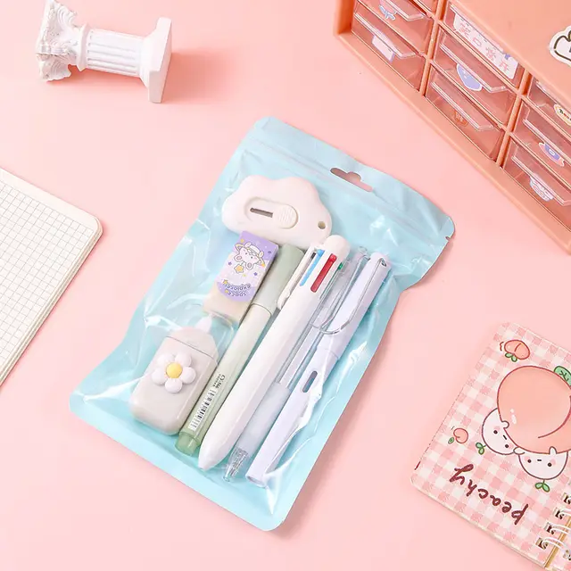 Good looking Avocado Learning Stationery Set Gift Bag 7 Pieces White - Shop at LoveMi