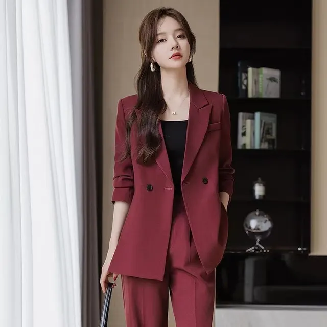 Dignified Goddess Fan High end Business Wear Casual Jacket Red - Shop at LoveMi