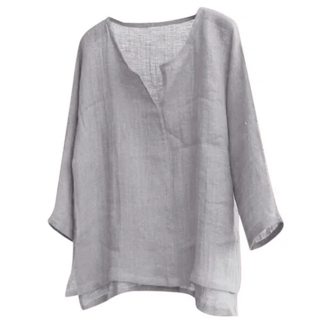 V neck Men's Long sleeved Shirt Gray - Shop at LoveMi