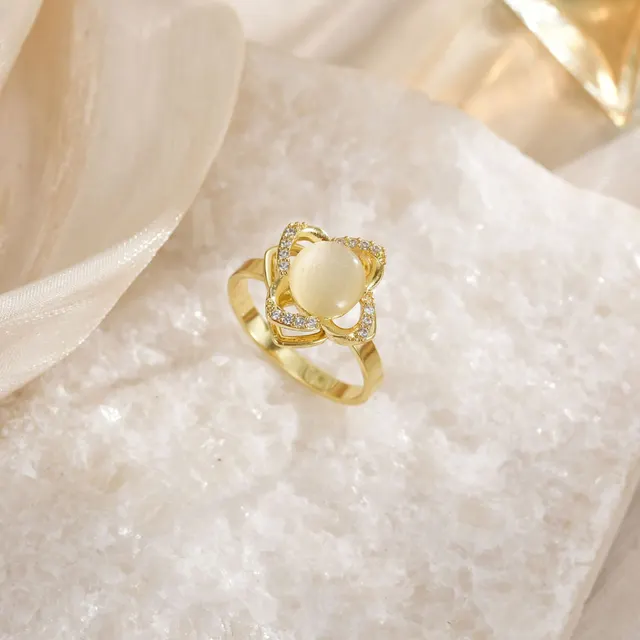 Temperament Wild Affordable Luxury Copper Plating 18K Gold Ring 2 Style - Shop at LoveMi