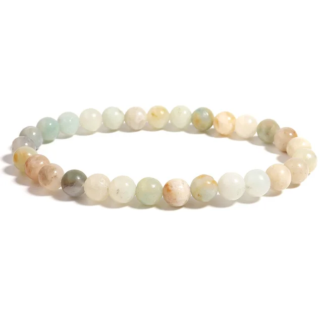 Bohemian Bracelet Colorful Natural Stone Beaded 6Mm - Shop at LoveMi