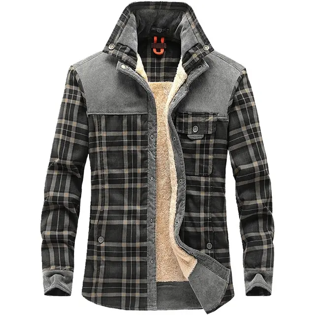 Pure Cotton Warm Leisure Shirt Dark Army Color - Shop at LoveMi
