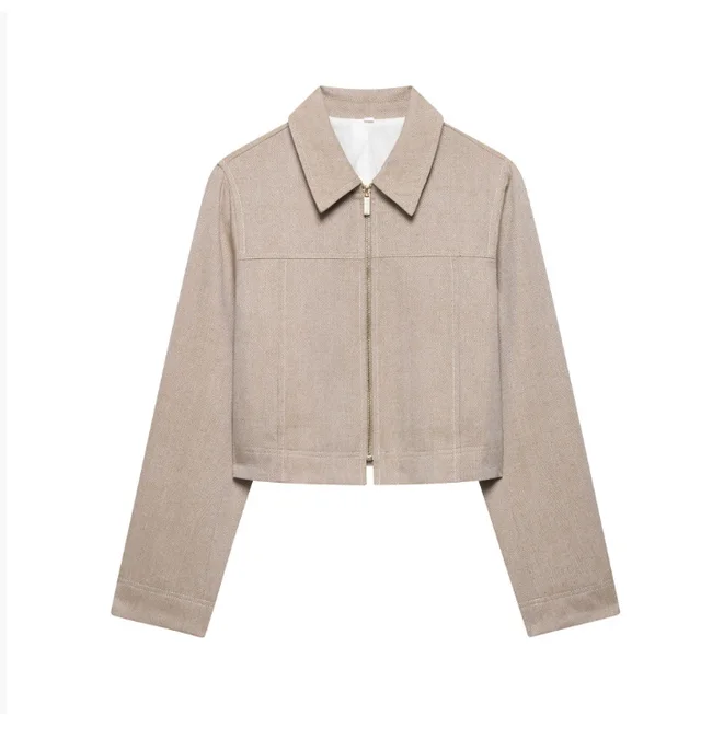 Herringbone Twill Short Coat Straight leg Pants Fashion Suit Top - Shop at LoveMi