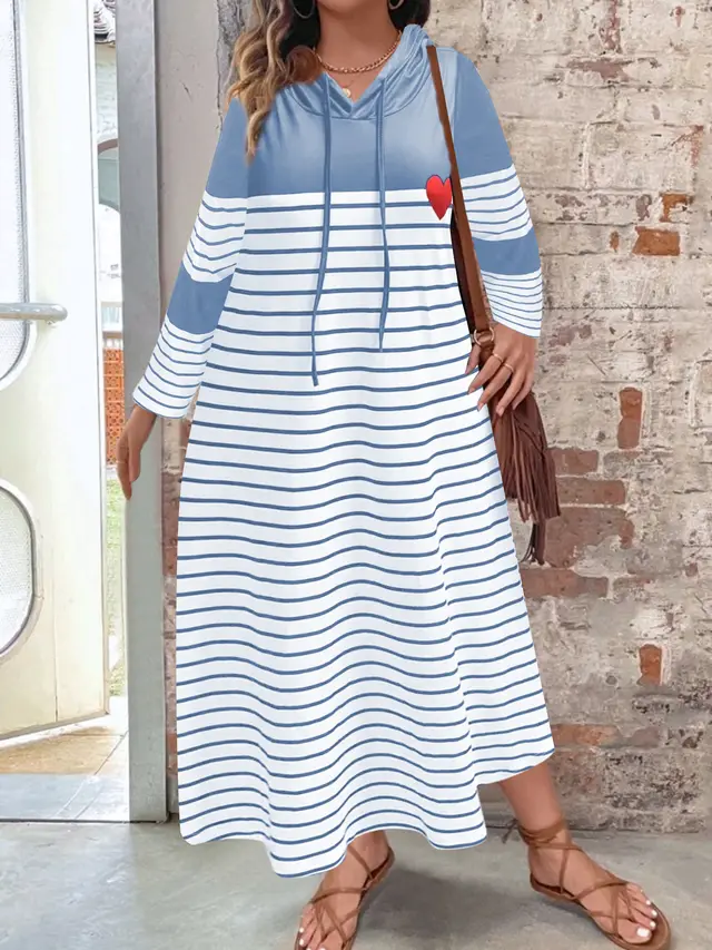 Long Sleeve Knee length H cut Front Pocket Light Blue - Shop at LoveMi