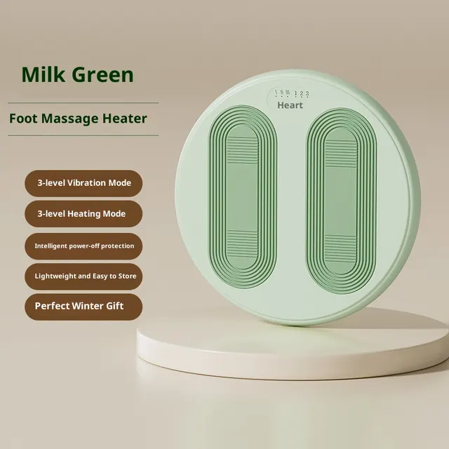 Foot Warmer Massager Heating Foot Pad Massage Foot Warmer Milk Green - Shop at LoveMi