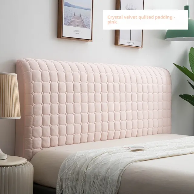 Bedside Cover Simple Style Solid Color Universal Bedside Protective Cover Pink - Shop at LoveMi