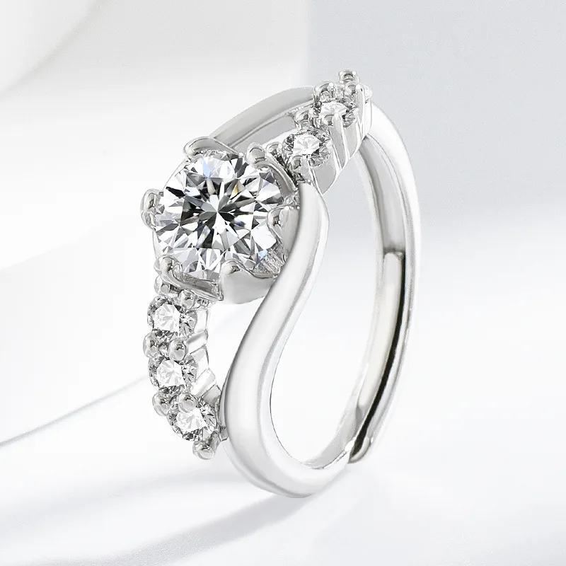 Design High grade Diamond Ins Style Couple Finger Ring White Gold Color - Shop at LoveMi