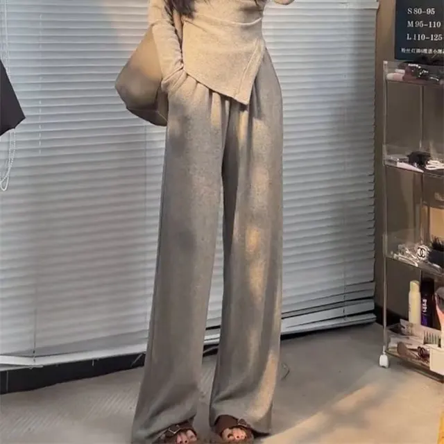 Solid Color Slim Fit Top All matching Suit Oatmeal Color - Shop at LoveMi