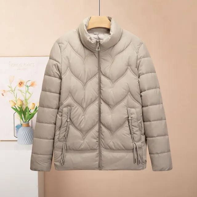 Fashion Stand Collar Pure Color Cotton Clothing Women White - Shop at LoveMi