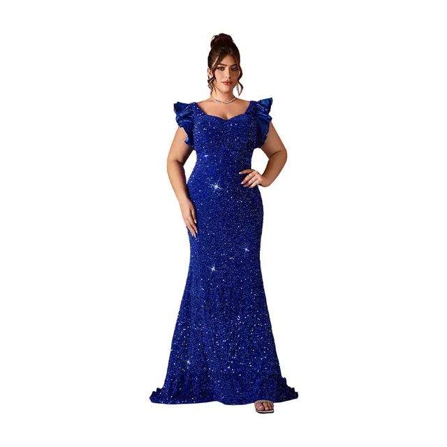 High Waist Evening With Suspenders Fishtail Dress Long Skirt Sapphire Blue - Shop at LoveMi