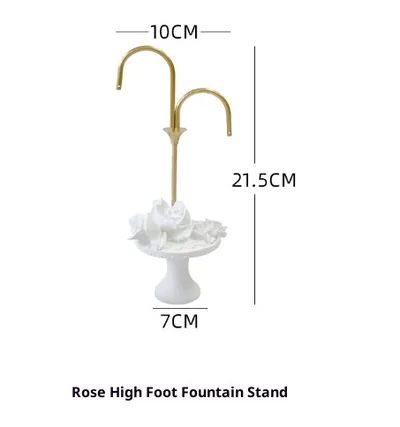 White Gypsum Rose Ring Storage Tray Rose High Feet - Shop at LoveMi