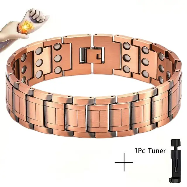 Retro Environmental Protection Bronze Three Rows Magnet Bracelet Model 1 Regulator - Shop at LoveMi