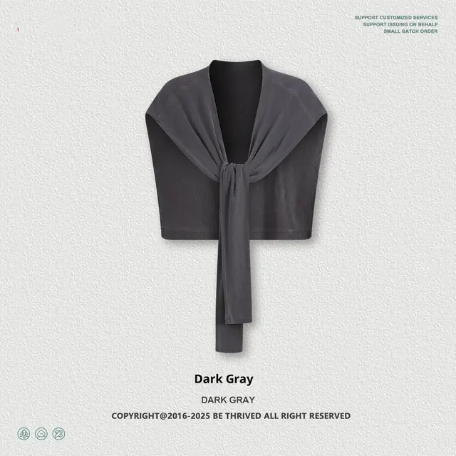 European And American Hot Girls' Temperament Slimming Shawl Dark Gray - Shop at LoveMi