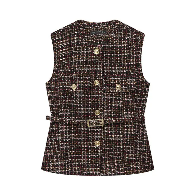 Women's Fashionable Belt Texture Top Vest - Shop at LoveMi