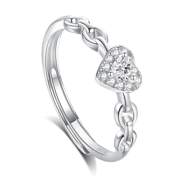 Couple Couple Rings Korean Style Niche Love Ring Diamond embedded Light Luxury Women'S - Shop at LoveMi