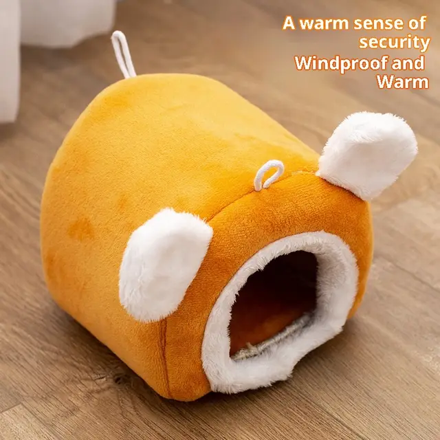 Thick Small Pet Bed Cute Warm Bird Nest Orange - Shop at LoveMi