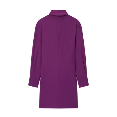 Mature And Charming Ladies Scarf Mini Dress Purple - Shop at LoveMi