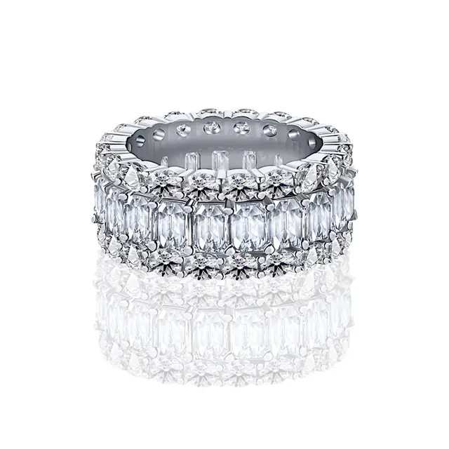 Simulated Diamond Zircon Fire Colored Gemstone Ring White - Shop at LoveMi