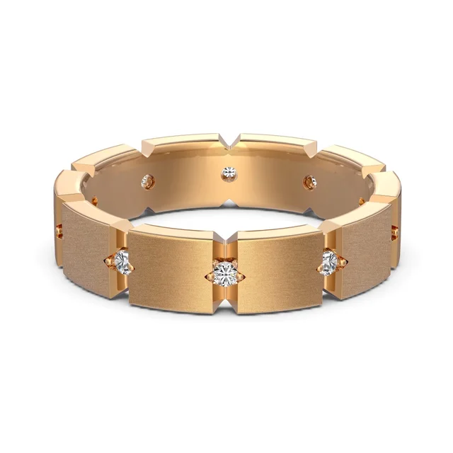 S925 Sterling Silver Men And Women Couple Rings Personality Fashion Round Zirconium Gang Drill Slim Ring Simple All match Champagne Dy121196 - Shop at LoveMi