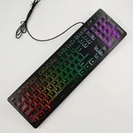 USB Wired Illuminant Keyboard Russian French Spanish Arabic Italian German Danish - Colorful - View 1