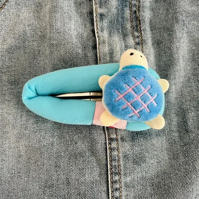 Autumn And Winter Little Turtle Barrettes Cute Cartoon Blue - Shop at LoveMi