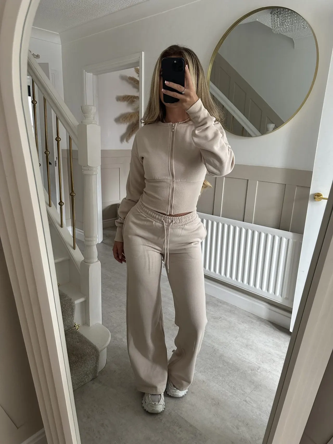 European And American Women's Clothing Autumn And Winter New Fashion Casual Suit - Apricot