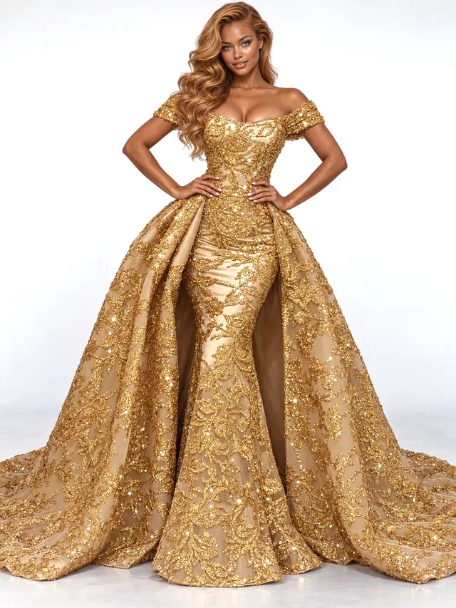 Women's Retro Court Dress Elegant Sheath Gold - Shop at LoveMi