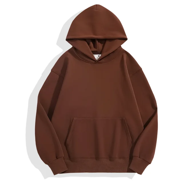 Women's Tight Polar Fleece Drop shoulder Hoodie Mocha Color - Shop at LoveMi