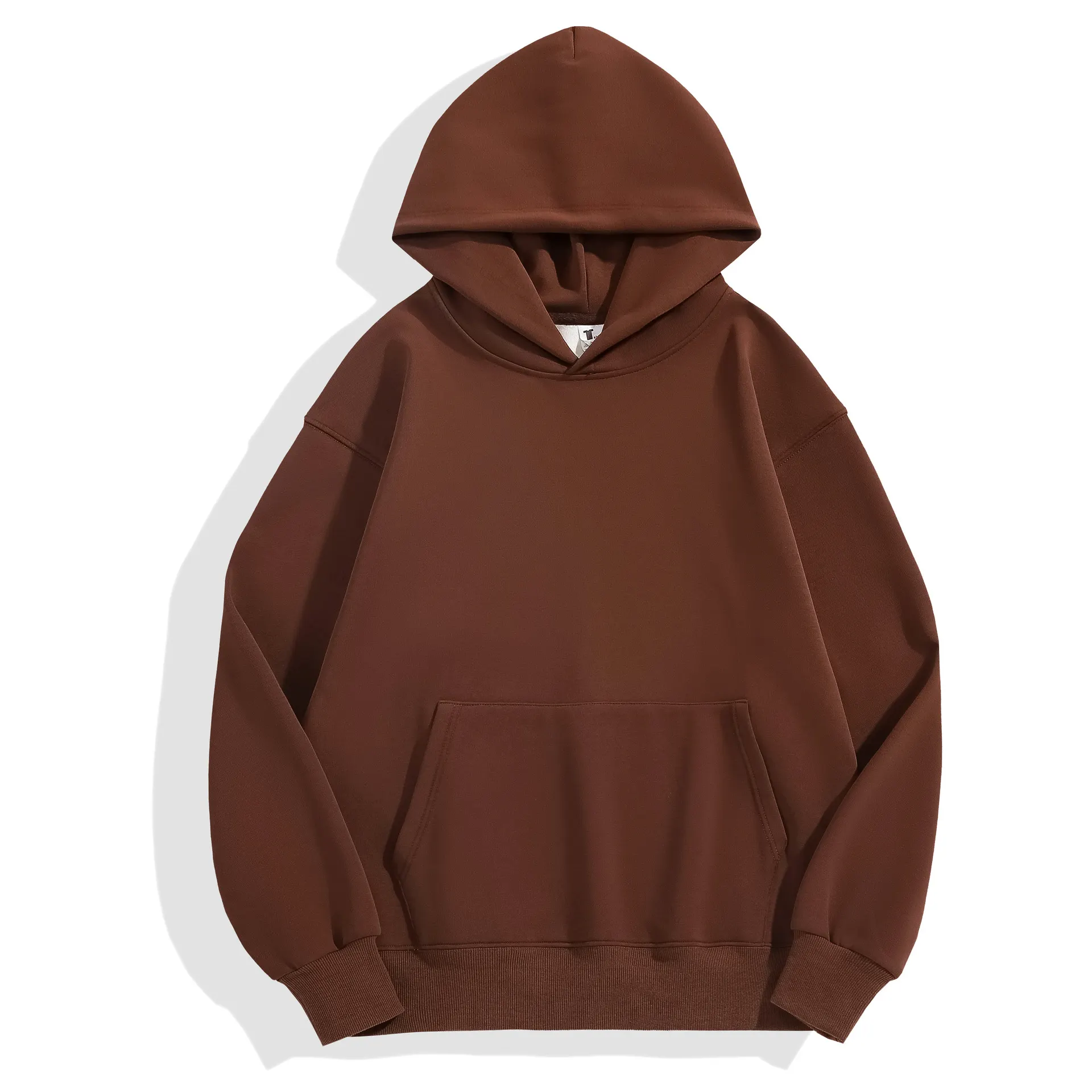 Women's Tight Polar Fleece Drop-shoulder Hoodie - Mocha Color