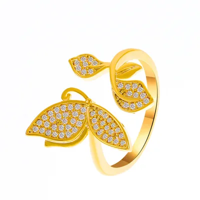 Ring Geometric Minority Diamond Light Luxury Yellow Gold - Shop at LoveMi