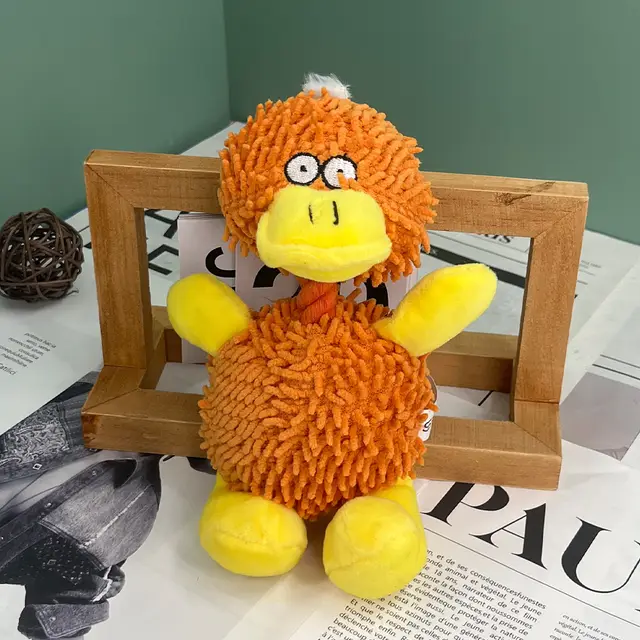 Dog Bite Sound Pet Plush Toy Standing Posture Microfiber Animal Bite resistant Bends And Hitches Doll Orange - Shop at LoveMi